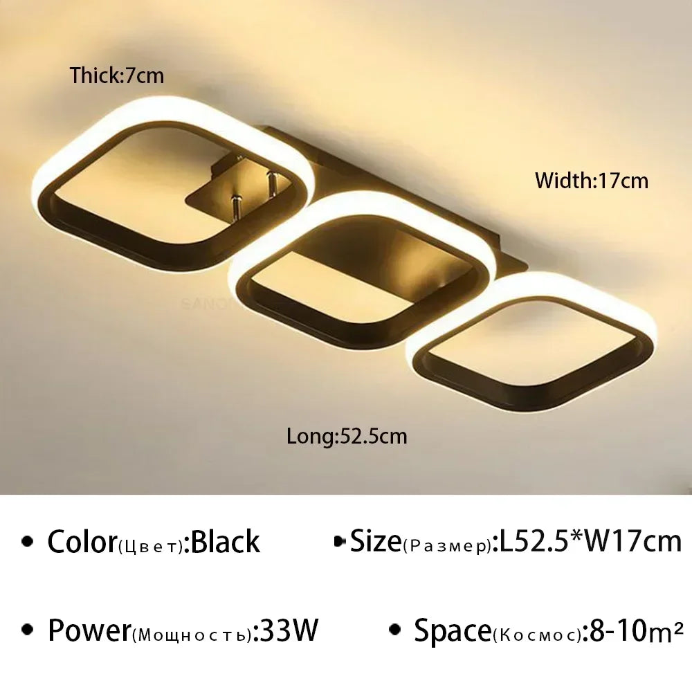 Modern Lighting –  LED Modern Ceiling Lights Square Light for Living Dining Room Aisle Hallway Bedroom Indoor Decor Luster Lighting Fixtures