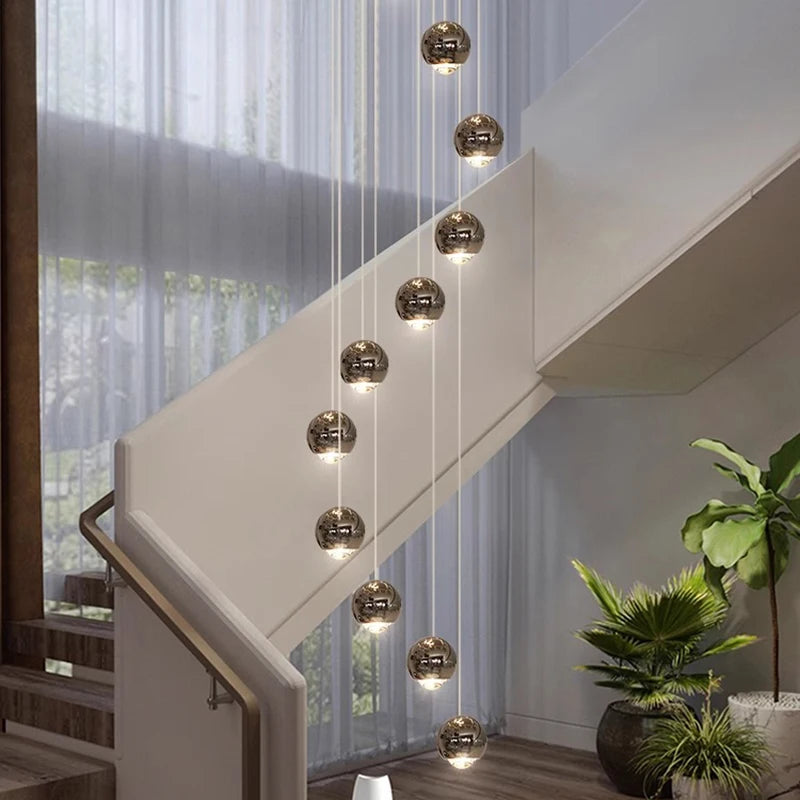 Modern home decor led lights pendant light lamps forstaircase Chandeliers for living room hanging light indoor lighting