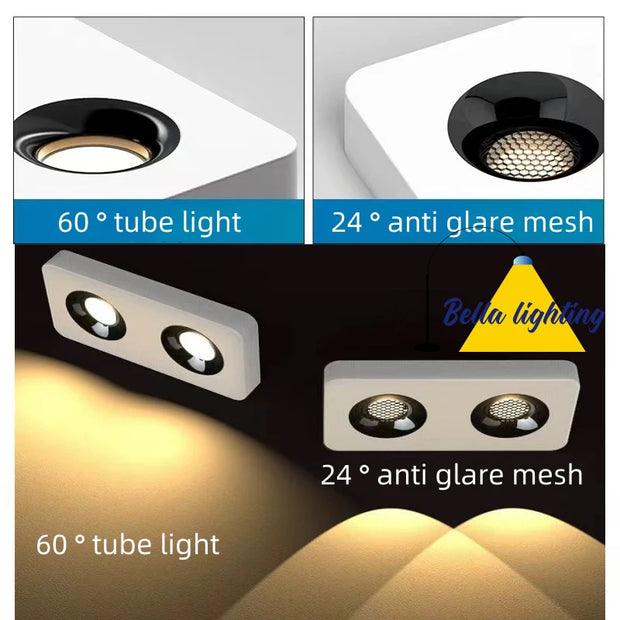 Modern Lighting –  Ultra thin surface mounted ceiling light 3.5CM simple and stylish home COB spotlight with no opening square 85-265V