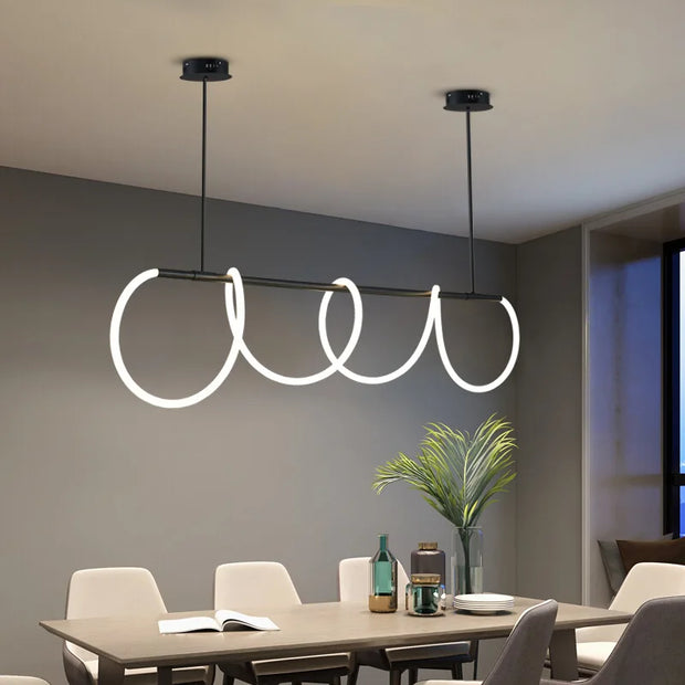 Modern Lighting –  Nordic Hose Led Ceiling Chandelier Dimmable for Kitchen Dining Living Room Center Table Pendant Lamp Home Decor Lighting Fixture