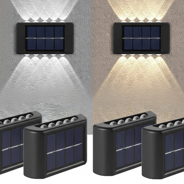 Modern Lighting –  10LED Solar Wall Lights Outdoor Waterproof Security LED Lighting For Garden Yard Fence Decor Lamps