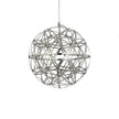 Modern Brief Loft Spark Ball LED Chandelier Fixture Firework Ball Stainless Steel Pendant Lamp for Home Decor Lighting 110-240V