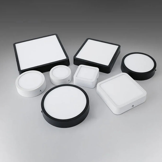 Modern Lighting –  Round Square LED Panel Light Ceiling Lamps 6W/9W/12W/18W/24W Surface Mounted AC86-265V LED Downlights Home Decor Indoor Lighting